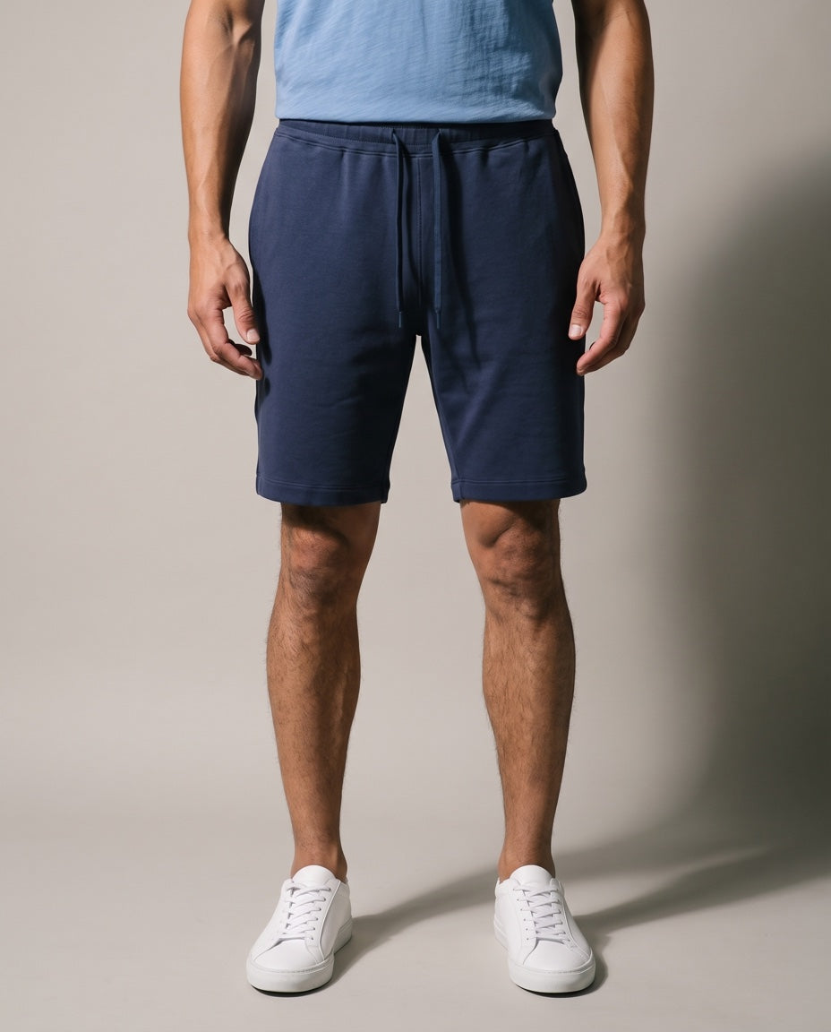 Men's Short in Navy, studio front view
