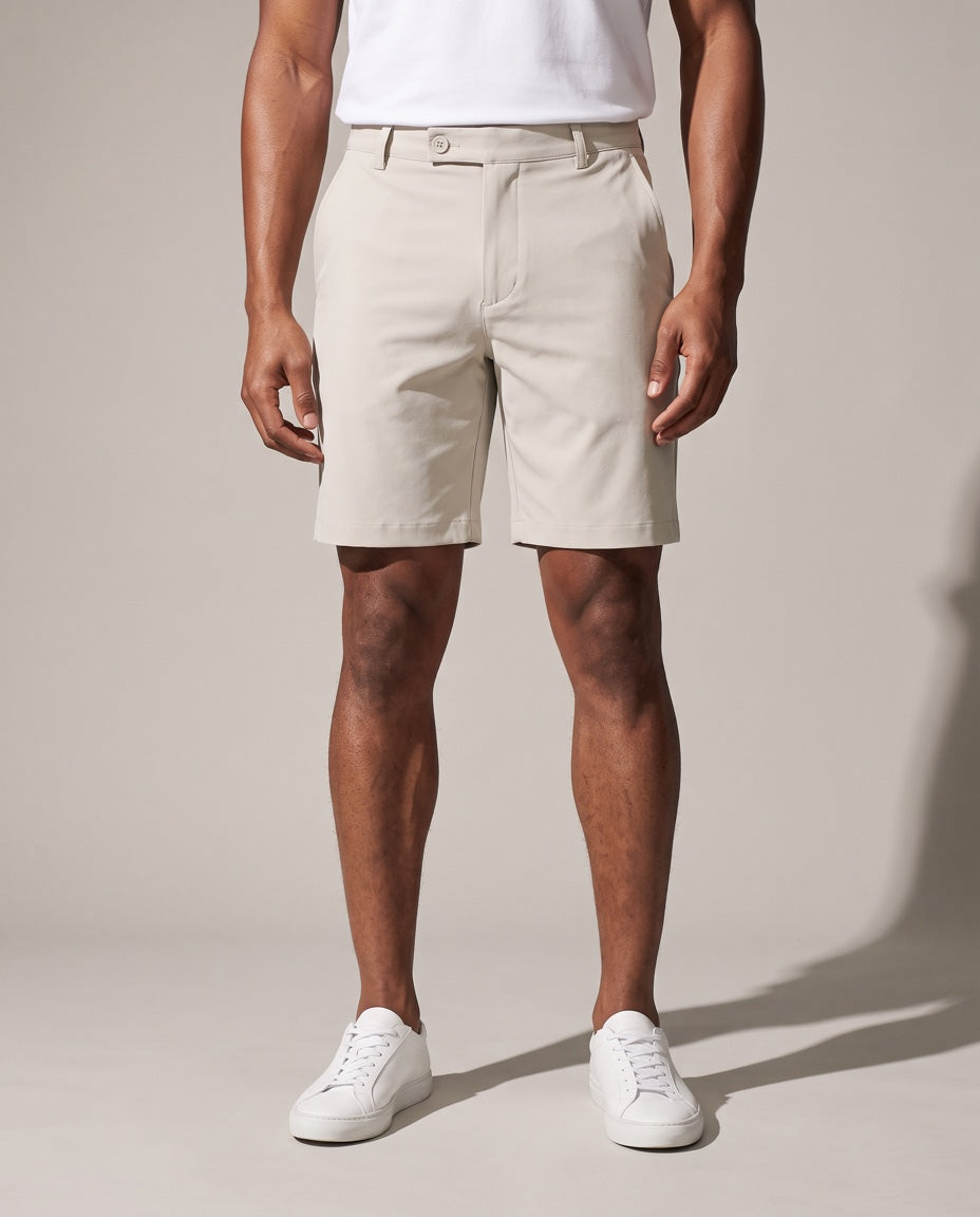 Men's Sanibel Short in Khaki, studio front view