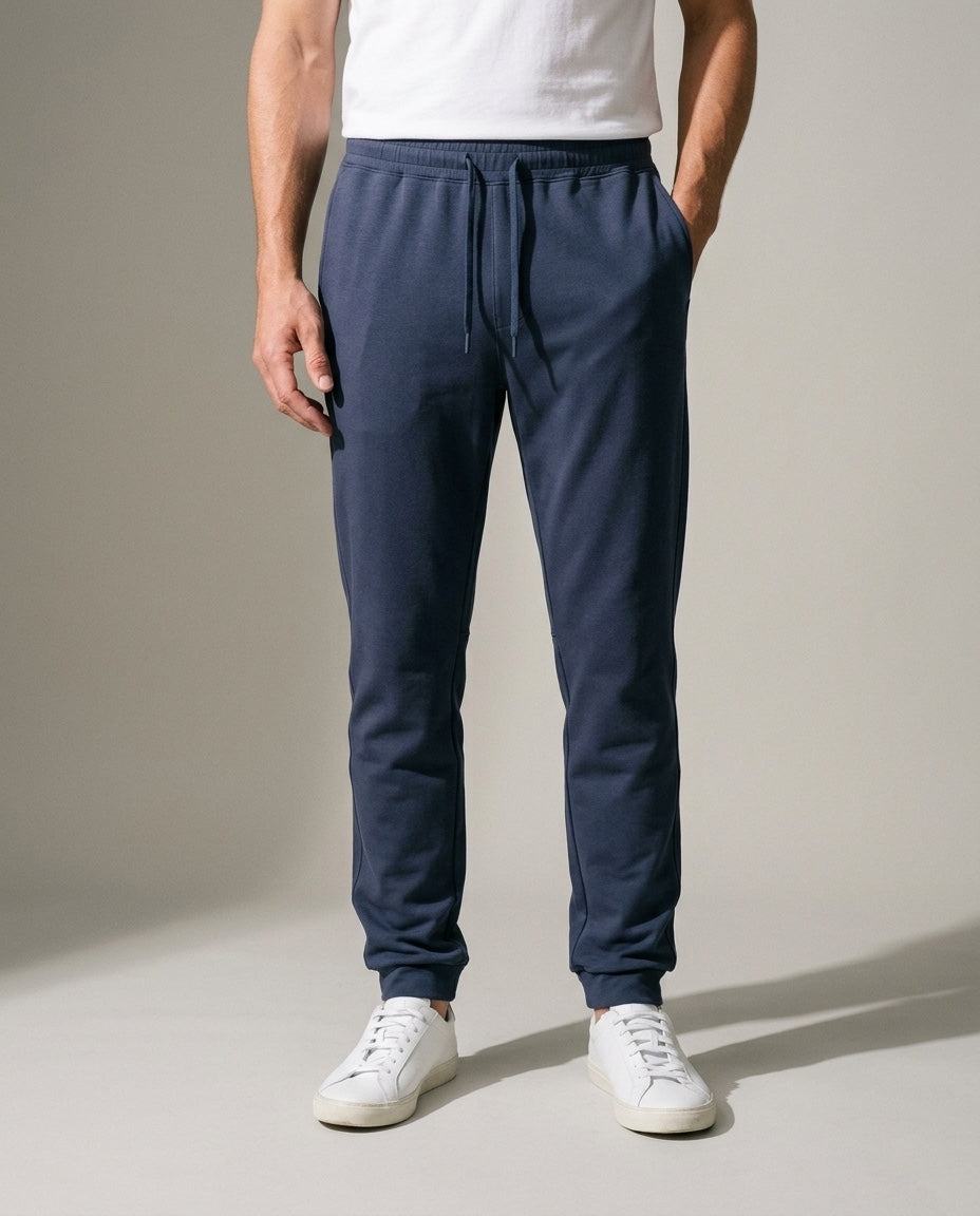 Men's Pant in Navy, studio front view