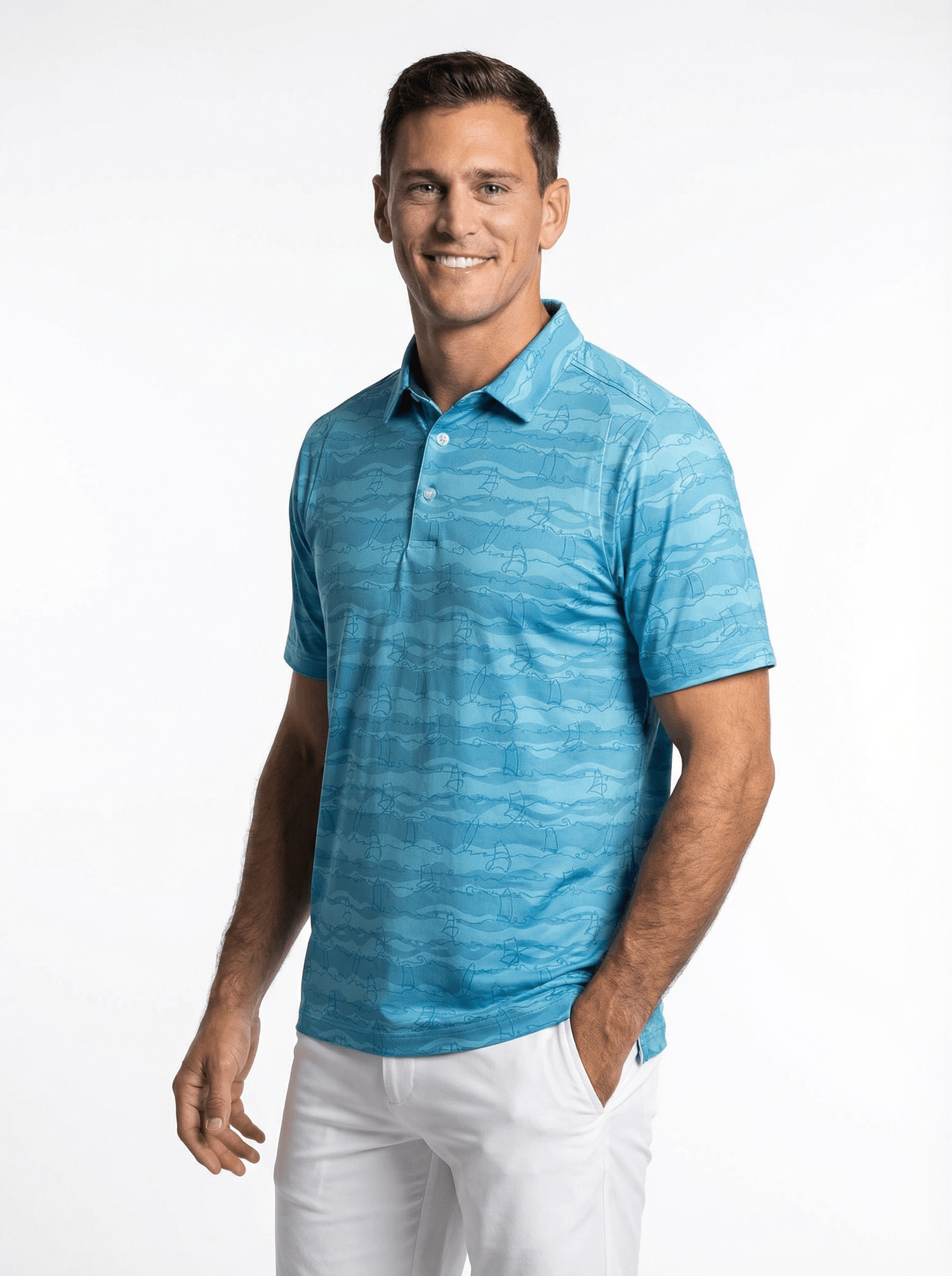 トップス WIND AND SEA SEA Dry Kando Polo Shirt Men's Sea Island Cotton Jersey Polo Shirt in Navy | Sunspel