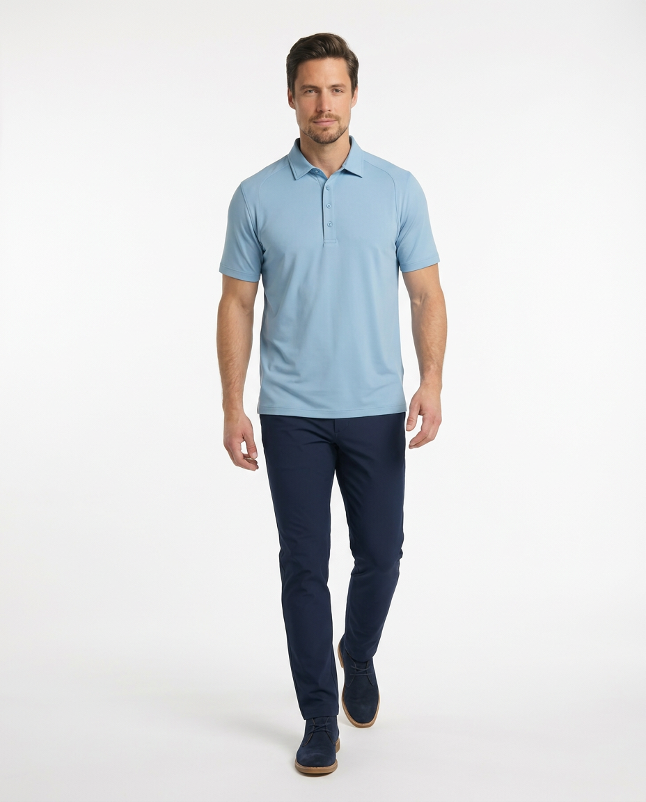 Men's SwingFree™ Performance Polo - Sky Blue