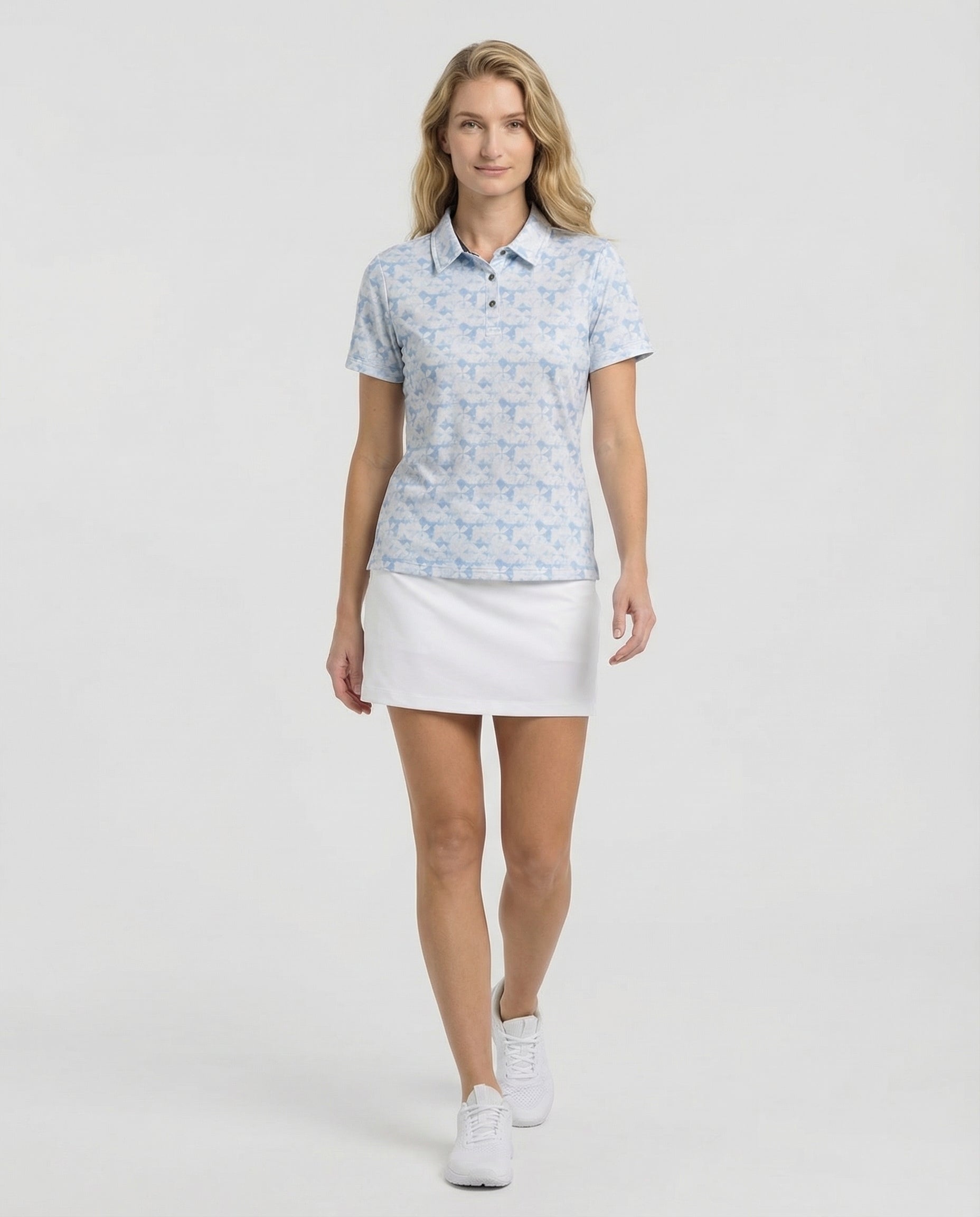 Nancy - Womens 4 Button Abstract Polo
