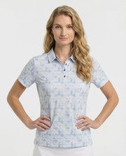 Nancy - Womens 4 Button Abstract Polo