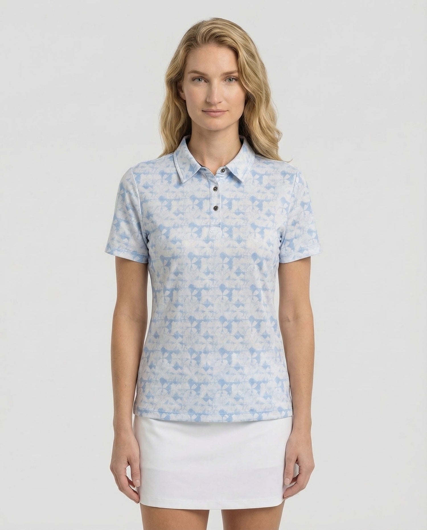 Nancy - Womens 4 Button Abstract Polo