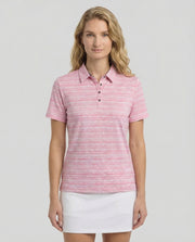 Nancy - Womens 4 Button Broken Stripe Polo