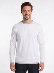Men's Peruvian Cotton Reversible Sweatshirt - White / Grey