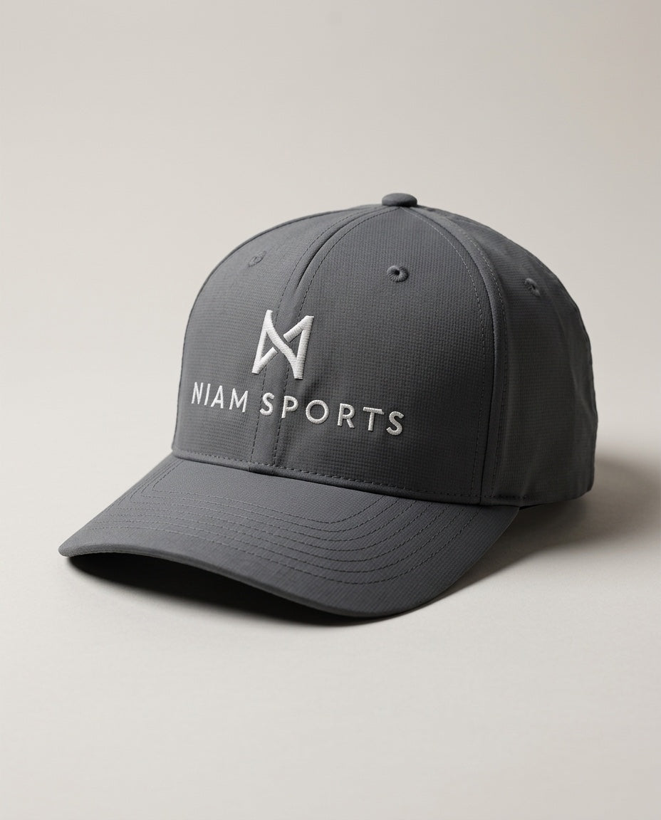 Performance Golf Cap in Charcoal, studio front view