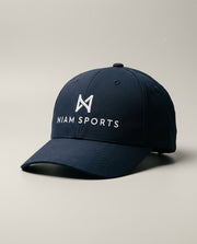 Performance Golf Cap in Navy, studio front view